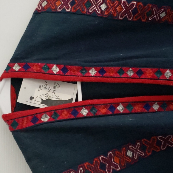 Ethnic embroidered handmade jacket Indigo free size - Picture 1 of 6